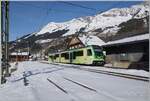 Der TPC ASD ABe 4/8 471 wartet in Les Diablerets auf die baldige Abfahrt nach Aigle. 

19. Jan. 2026