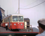 Ferrovia Monte Generoso noch mit Dieselbetrieb: Triebwagen 3 mit Vorstellwagen 3, Monte Generoso, 23.Juli 1970 