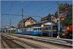 Der MOB ABDe 8/8 4004 FRIBOURG hat sein Ziel Chernex erreichten.