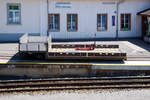   Arth-Rigi-Bahn(ARB) - Ein Gtervorstellwagen (Kkm 68) abgestellt am 01.08.2019 beim Depot der Rigi-Bahn in Arth-Goldau.