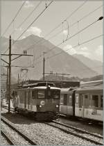 (Noch) Alltgliche Brnigbahn Romantik in Meiringen.