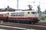 103 184-8 mit TEE von Kln nach Rostock bei der Einfahrt in den Hbf Rostock am 13.08.2011