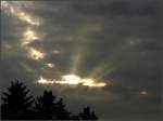 Gewitterwolken am Himmel ber Erpeldange.