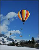 Ballonfestival in Chteau d'Oex.