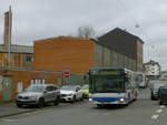 Schulbus (Fahrzeug 0412) in Heckinghausen an der Bockmühle, 31.01.2020.