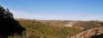 Panoramafoto von der Ortschaft Bourscheid (oben links) mit der Bourg Bourscheid und im Hintergrund Lippescheid.