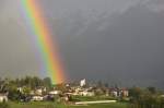 Regenbogen über Klosters.