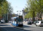 GVBA tram 901 Nieuwezijds Voorburgwal, Amsterdam 01-05-2013.