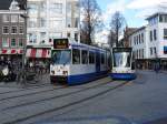 GVBA TW 918 und 2203 Spui, Amsterdam 02-03-2014.

GVBA tram 918 en 2203 Spui, Amsterdam 02-03-2014.