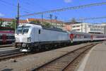 Am 19 September 2024 verlasst CD 193 577 samt deren Rychlyk zu Breclav und Bratislava der Bahnhof von Brno hl.n.