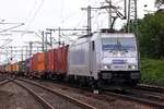 Die Neuste bei Metrans ist die 7386 020-2(REV/24.03.15)mit Containerzug in Hamburg-Harburg aufgenommen am 26.07.2015