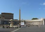 Der Petersplatz (Piazza San Pietro) in Rom 28-08-2014.