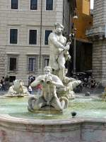 Fontana del Moro, Piazza Navona, Rom 01-09-2014.