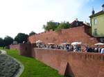 Stadtmauer von historischen Warschau.